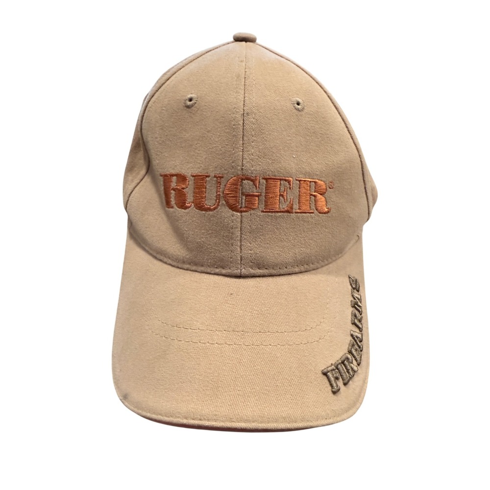 Ruger Firearms Tan Khaki Baseball Cap Hat Shasta‎ Wear Adjustable Strapback Logo